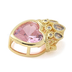 Brass Micro Pave Cubic Zirconia Beads&nbsp;KK-K298-05G-01