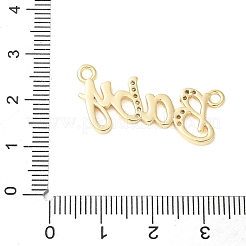 Brass Micro Pave Clear Cubic Zirconia Links&nbsp;KK-D357-03E-G