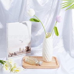 2Pcs 2 Colors Cotton Knitting Artificial Flower&nbsp;AJEW-FG0001-91