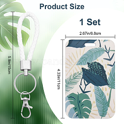 Leaf Pattern Plastic Name Card Holders&nbsp;AJEW-WH20020-070