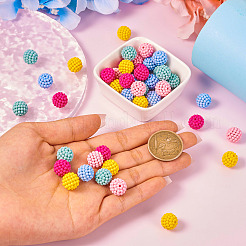 50Pcs 5 Colors Rubberized Style Acrylic Beads&nbsp;SACR-TA0001-32