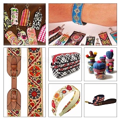 Embroidery Polyester Ribbon&nbsp;SRIB-WH0006-05