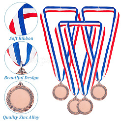 4Pcs Alloy Blank Medal&nbsp;AJEW-FG0002-70R