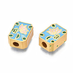 Rack Plating Alloy Enamel Beads&nbsp;ENAM-N056-036B