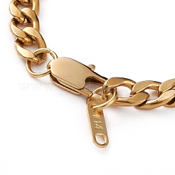 Men's PVD Vacuum Plating 304 Stainless Steel Cuban Chains Bracelets and Necklaces Jewelry Sets&nbsp;SJEW-JS01157