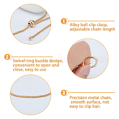 Zinc Alloy Phone Hand Strap Chains Adjustable Diagonal Chain wave Clip&nbsp;FIND-WH0260-56LG