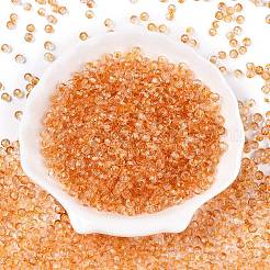 Baking Paint Electroplate Transparent Glass Seed Beads&nbsp;SEED-N006-07G