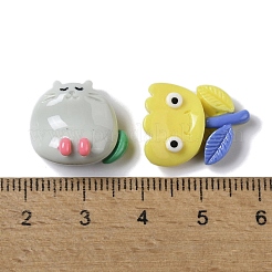 Flower/Snail/Rabbit Funny Cartoon Opaque Resin Decoden Cabochons&nbsp;CRES-P031-B