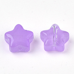 Transparent Spray Painted Glass Beads&nbsp;X1-GLAA-N035-01-A04