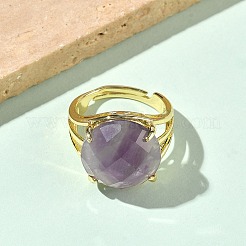 Brass Cuff Open Rings&nbsp;RJEW-D347-05G-15