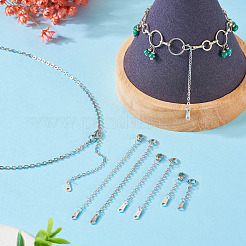 6Pcs 6 Style Sterling Silver Cable Chain Extender&nbsp;FIND-TA0002-40