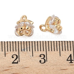 Brass Micro Pave Cubic Zirconia Pendants&nbsp;KK-S350-14G
