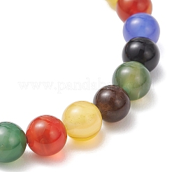 Natural Agate Beaded Stretch Bracelets for Women&nbsp;BJEW-JB12963