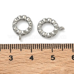 Brass Micro Pave Cubic Zirconia Tube Bails&nbsp;KK-G557-45P