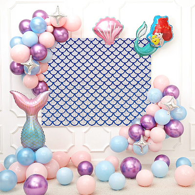 Fishscale Pattern Polyester Fabrics&nbsp;DIY-WH0304-508A-1