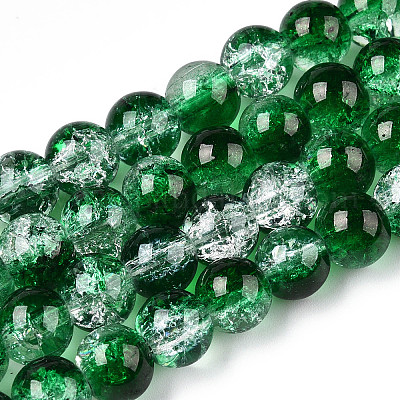 Baking Paint Crackle Glass Bead Strands&nbsp;CCG-S001-8mm-19-1