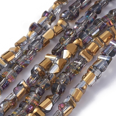 Electroplate Glass Beads Strands&nbsp;EGLA-L023A-HP01-1