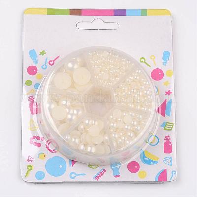1Box ABS Plastic Imitation Pearl Dome Cabochons&nbsp;SACR-JP0001-24-1