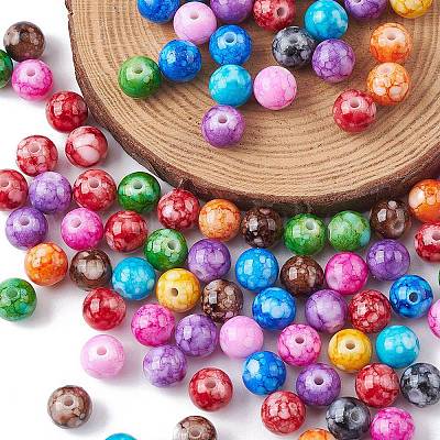 Baking Paint Opaque Acrylic Beads&nbsp;MACR-YW0002-89-1