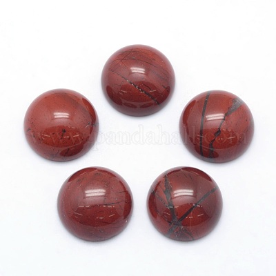 Natural Red Jasper Cabochons&nbsp;G-P393-R44-12MM-1