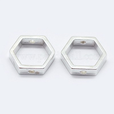 925 Sterling Silver Bead Frames&nbsp;STER-F036-12S-8.5x7.5-1