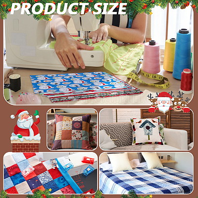 Christmas Theme Cotton Fabric&nbsp;DIY-WH0750-023-1