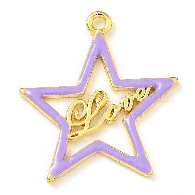 Rack Plating Brass Enamel Pendants&nbsp;KK-G515-03G-1