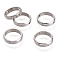 Non-Tarnish 201 Stainless Steel Bead Frames, Ring, Stainless Steel Color, 12x3mm, 10mm inner diameter, Hole: 1mm
