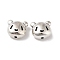 Tibetan Style Alloy Bead, Bear Head, Antique Silver, 9.5x10.5x5.5mm, Hole: 1.4mm, 277pcs/500g