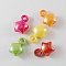 Opaque Acrylic Pendants, AB Color, Star, Mixed Color, 17x12x7mm, Hole: 3mm, about 900pcs/500g