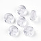 Resin Spacer Beads, Column, with Glitter Powder, It Is Suit for 12mm, Clear, 8x5.5~6mm, Hole: 1.5mm