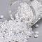 8/0 Glass Seed Beads, Ceylon, Round, Round Hole, White, 8/0, 3mm, Hole: 1mm, about 1111pcs/50g, 50g/bag, 18bags/2pounds