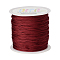 Nylon Braided Cord, Chinese Knotting Cord for Beading Jewelry Making Macrame Craft, Dark Red, 0.8mm, about 98.43yards/roll(90m/roll)