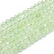 Natural Prehnite Beads Strands, Faceted, Round, 4mm, Hole: 0.8mm, about 91pcs/strand, 15.7 inch(40cm)