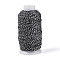 150M S24-Ply Cotton Twisted Cords, Black, 1.5mm, about 164.04 Yards(150m)/Roll