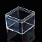 Polystyrene Plastic Bead Storage Containers, Square, Clear, 5.5x5.5x4.2cm