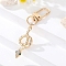 Alloy Rhinestone Pendant Decorations, Snake, Golden, 80x25mm