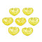Transparent Resin Cabochons, Water Ripple, Heart, Yellow, 17x21x7.5mm