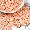 Baking Paint Glass Twist Bugle Beads, Round Hole, Light Salmon, 7x2mm, Hole: 0.8mm, about 13636pcs/pound