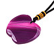 Natural Agate Pendant Necklaces&nbsp;NJEW-S421-008-3