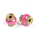 Resin Beads with Brass Rhinestone Rondelle&nbsp;KK-H490-05G-08-2