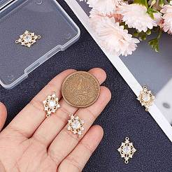 8Pcs Brass Clear Cubic Zirconia Connector Charms&nbsp;ZIRC-BBC0001-37