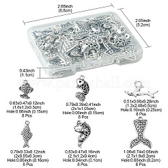 48Pcs 6 Styles Tibetan Style Alloy Pendant&nbsp;DIY-FS0005-72