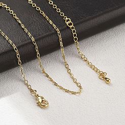 Brass Cable Chain Necklaces for Women&nbsp;NJEW-D302-20G