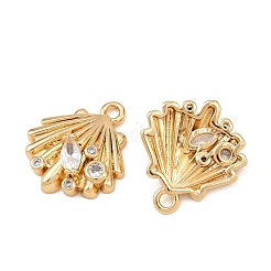 Brass Micro Pave Cubic Zirconia Pendants&nbsp;KK-K407-46C-G