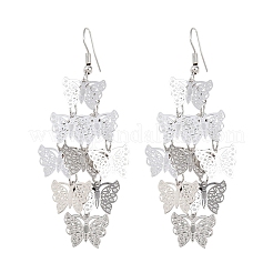 Brass Dangle Earrings&nbsp;EJEW-B157-02B-P