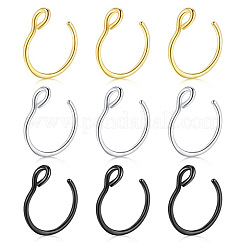 316 Surgical Stainless Steel Clip on Nose Rings&nbsp;WGA7223-09