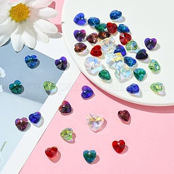 40Pcs 8 Colors Electroplate Glass Charms&nbsp;GGLA-YW0001-16