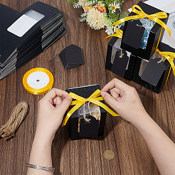60Pcs Rectangle Cardboard Paper Jewelry Gift Packaging Boxes with Visible Window&nbsp;CON-PH0003-58B