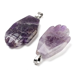 Natural Amethyst Carved Pendants&nbsp;G-K369-01P-06